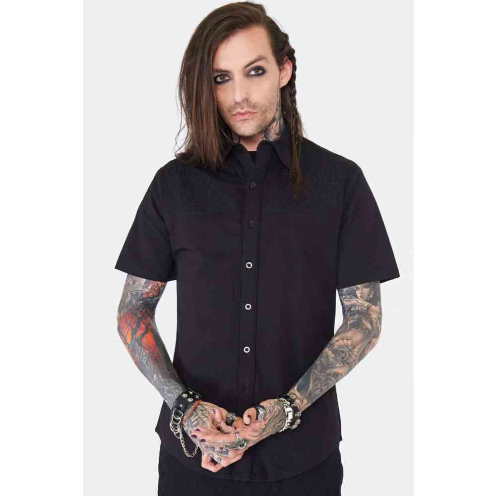 Jawbreaker - Spider Web Short Sleeve Shirt - Black